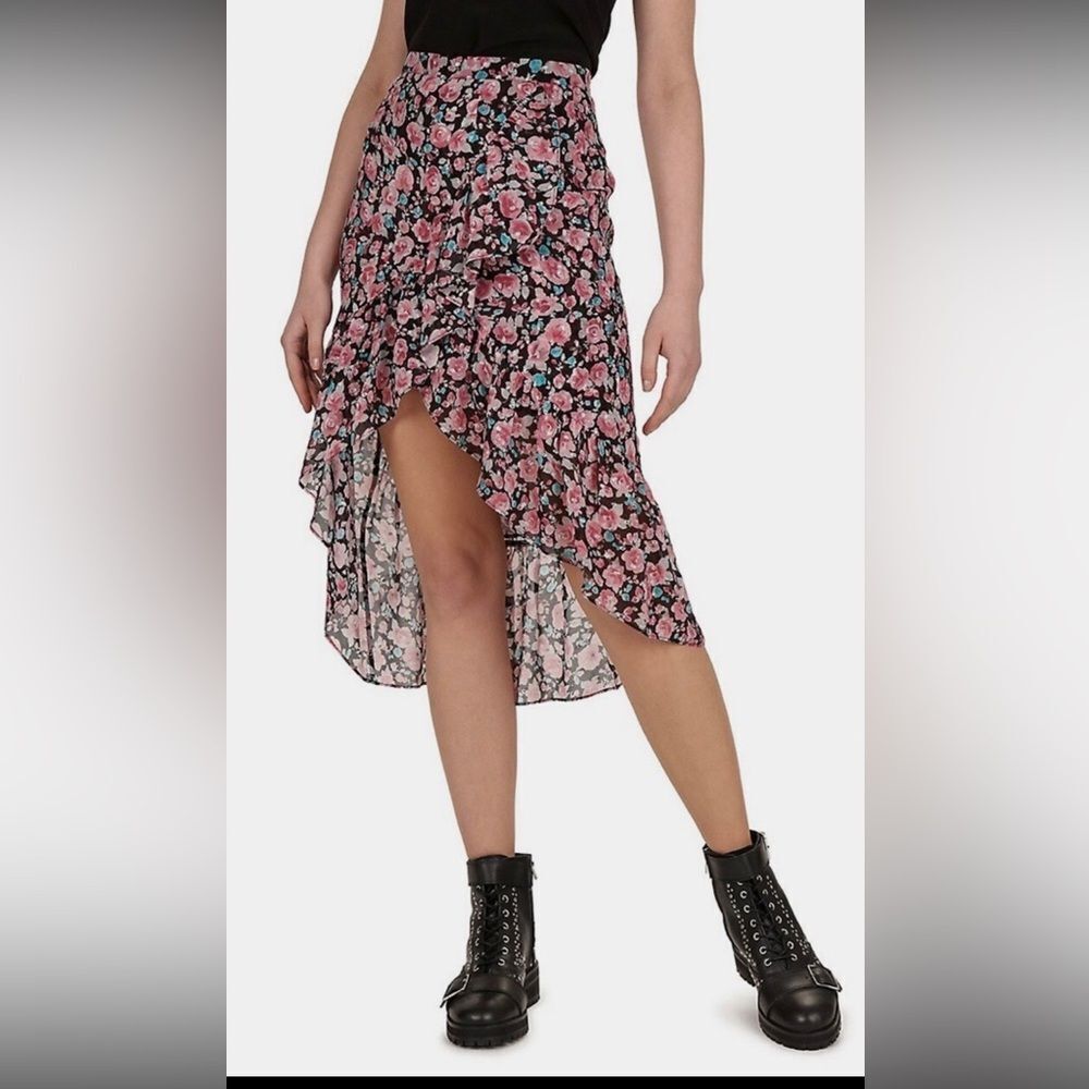 The Kooples Floral Pink wrap Skirt, S